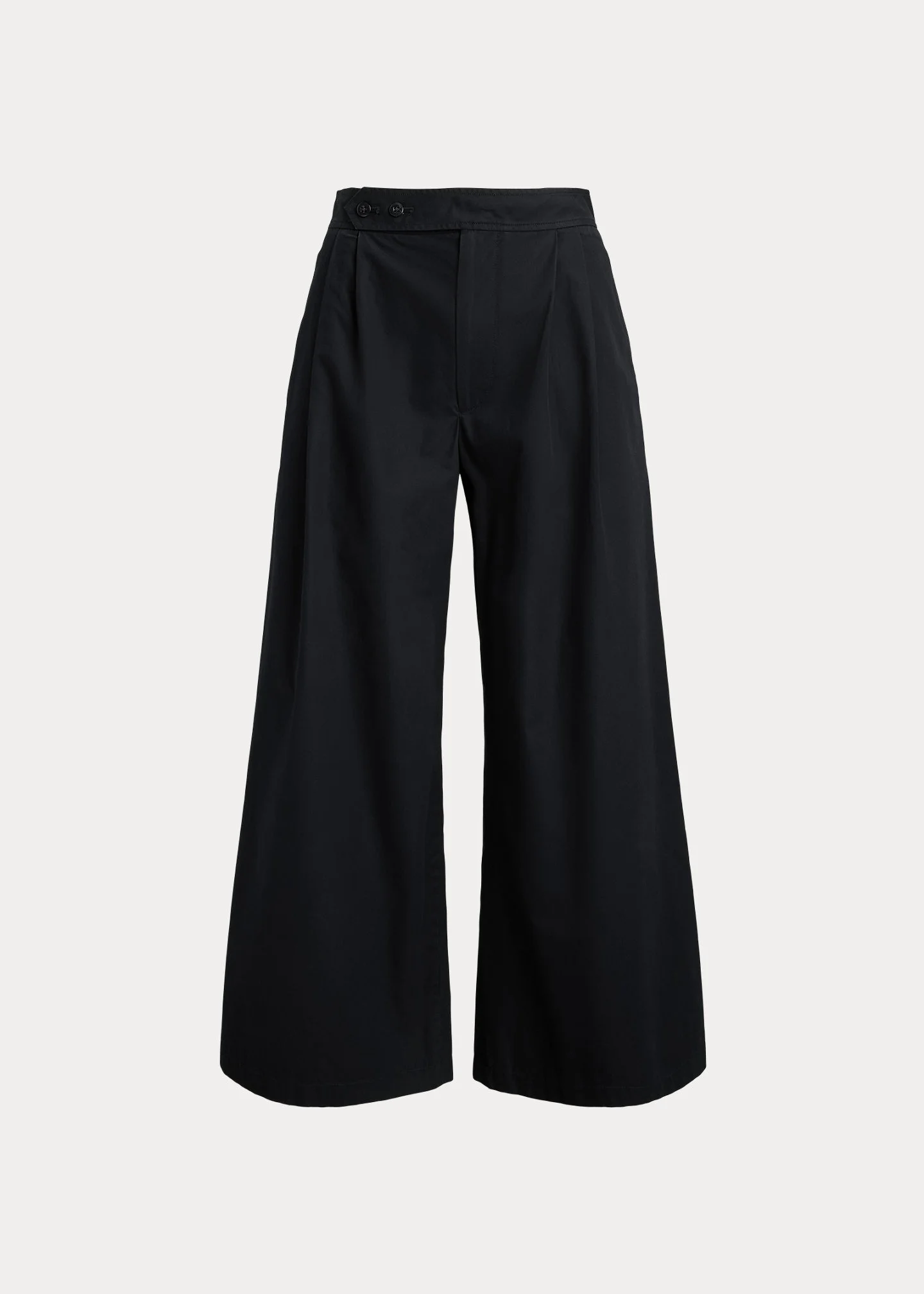 Cotton Relaxed Wide-Leg Crop Pant - 1