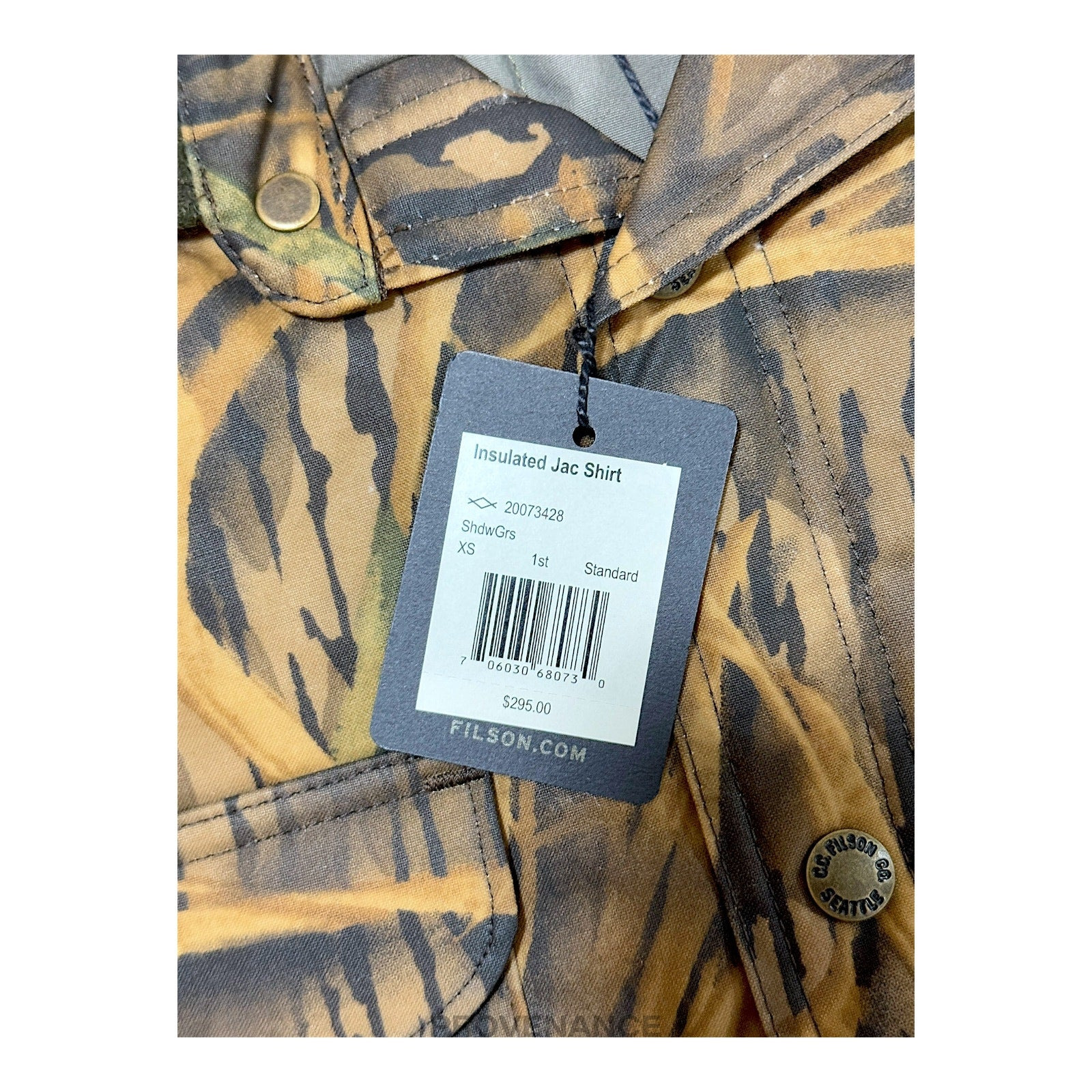 Filson Insulated Jac Shirt - Mossy Oak Shadow Grass - XS - 8