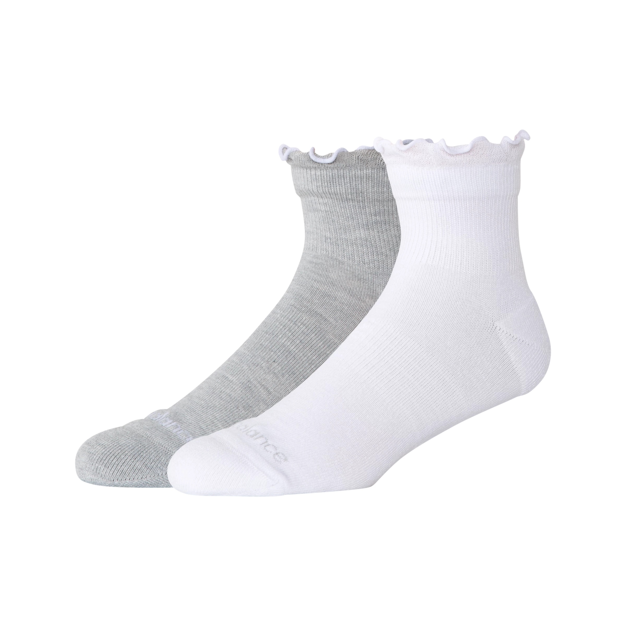 Unisex Active Ruffle Quarter Socks 2 Pack - 1