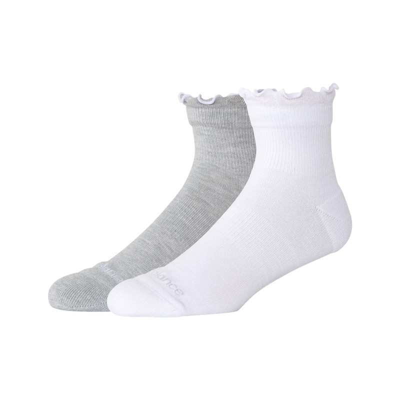 Unisex Active Ruffle Quarter Socks 2 Pack 1