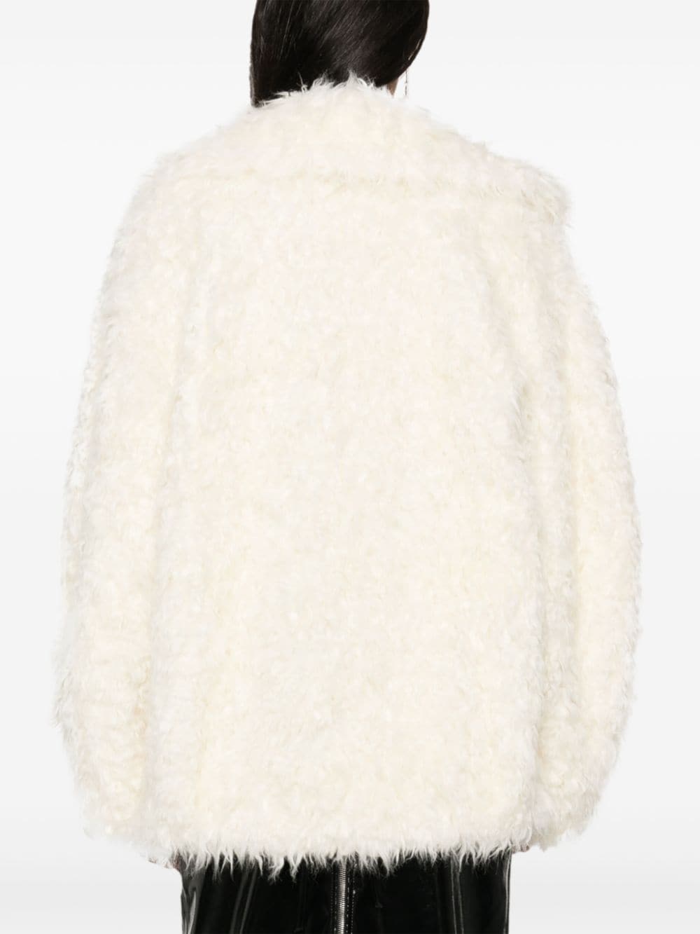 faux-fur coat - 4