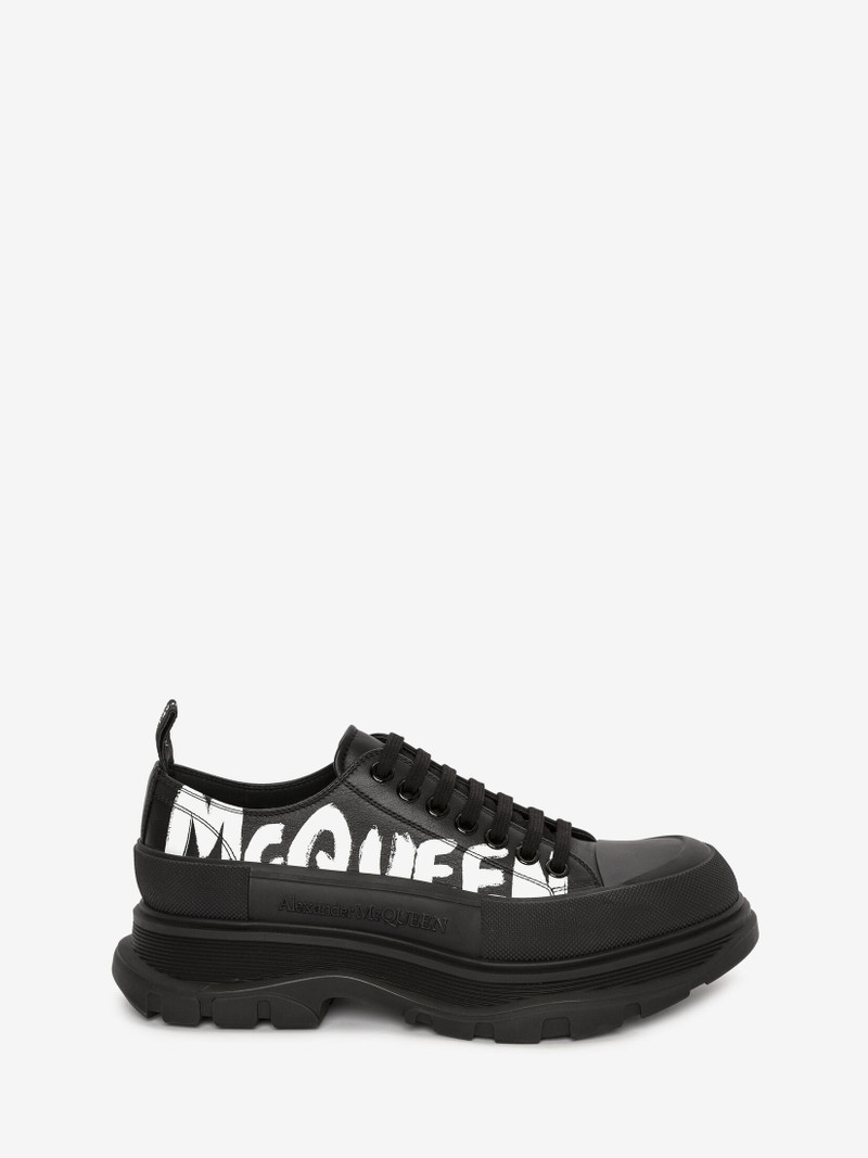 Men's McQueen Graffiti Tread Slick 레이스 검정/백색에서 - 1