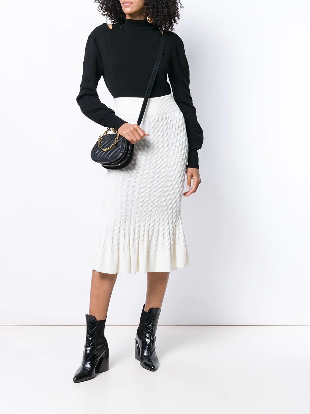 knit trumpet midi skirt - 2