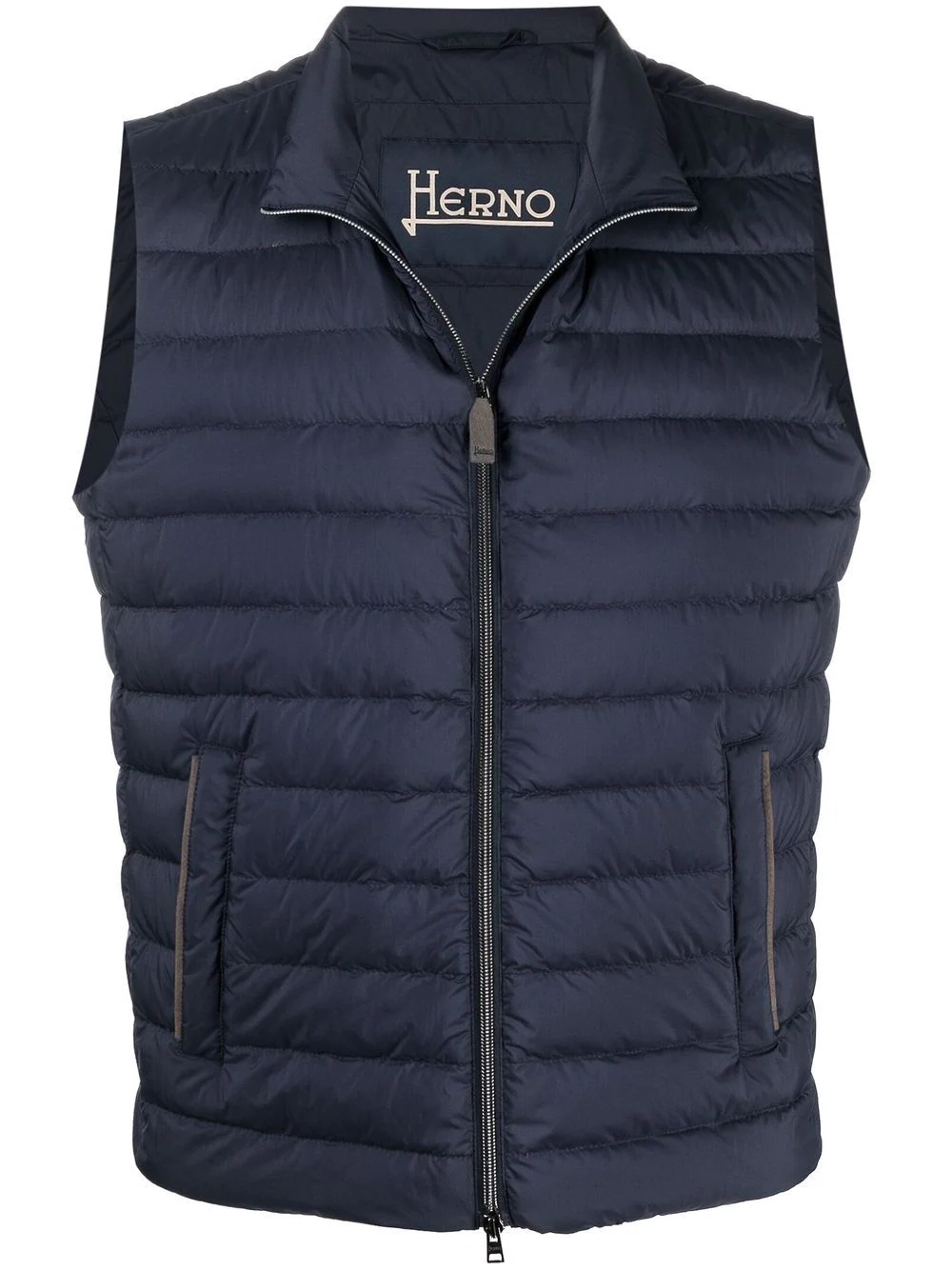 quilted zip-up gilet - 1