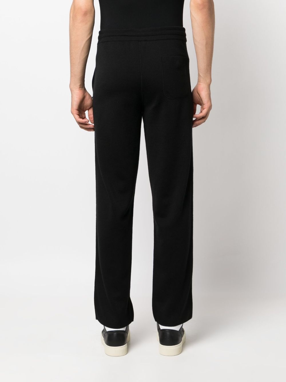 drawstring-waist straight-leg trousers - 4