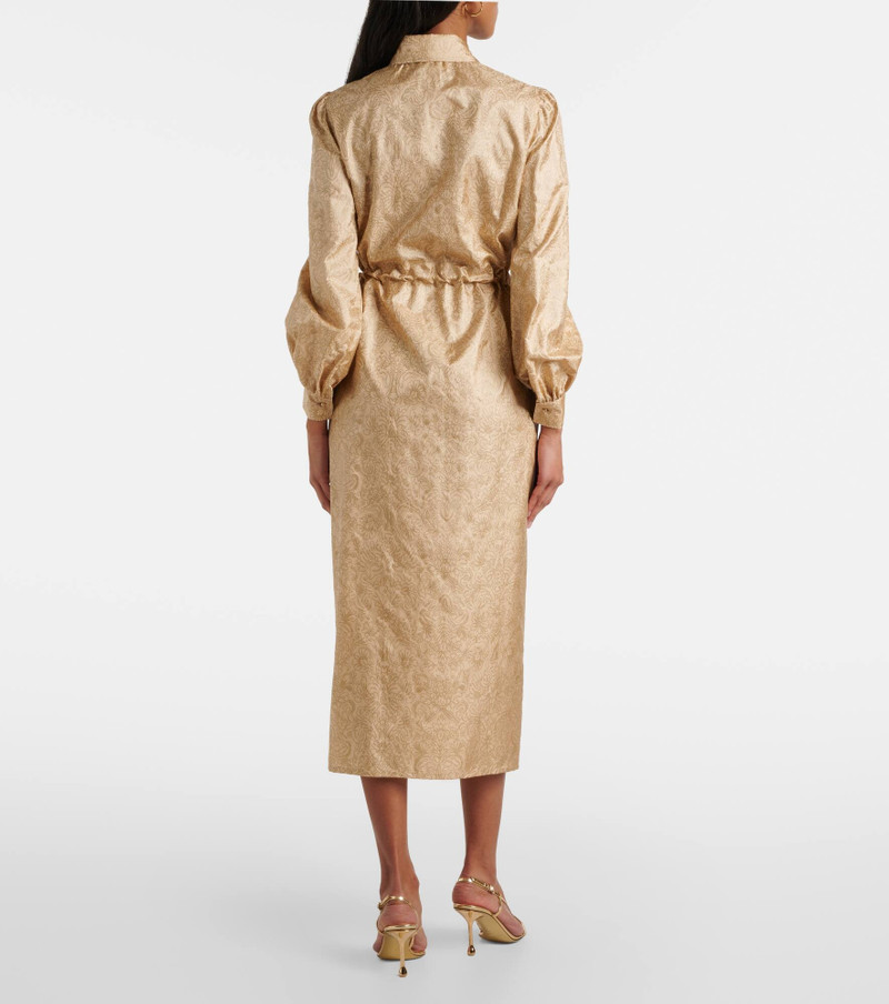 Ape belted silk twill maxi dress 3