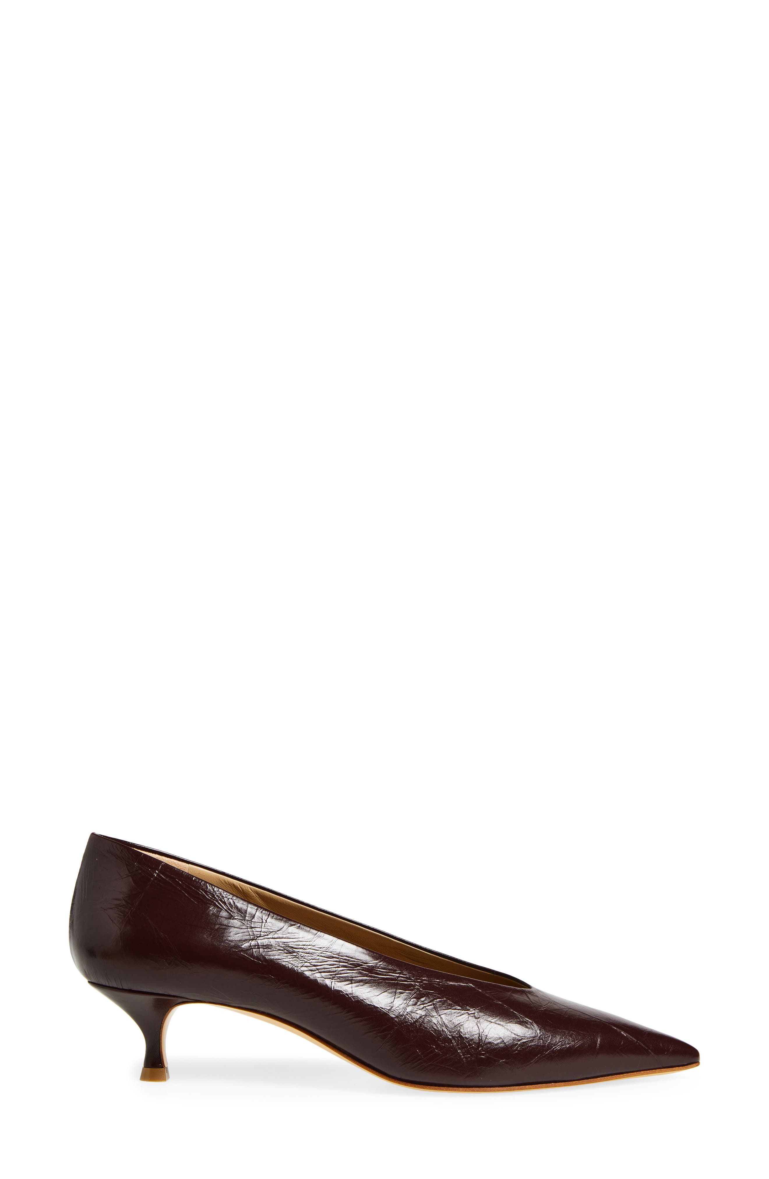 Le Monde Beryl Babouche Kitten Heel Pump in Aubergine at Nordstrom - 3
