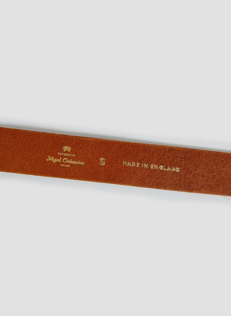 Military Roller Buckle Belt In Tan Leather 3