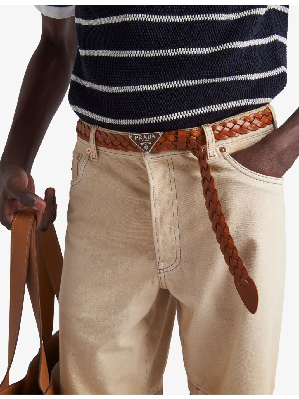 Brand-plaque faded-wash denim shorts - 3