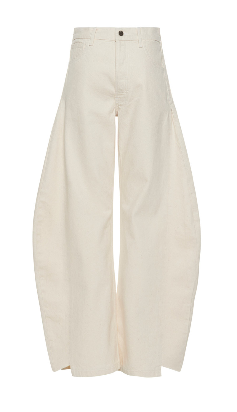 DENIM JEANS WITH INSERTS ECRU 5