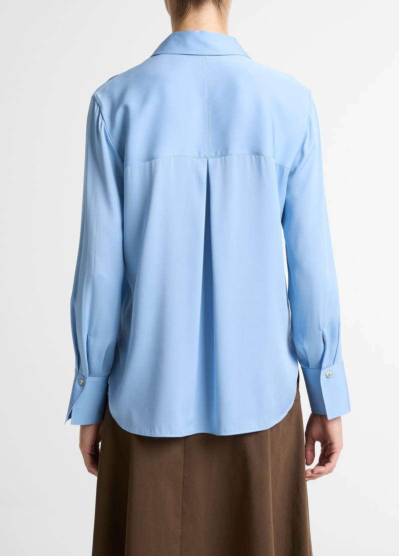 Vince Stretch-Silk Button-Front Blouse outlook