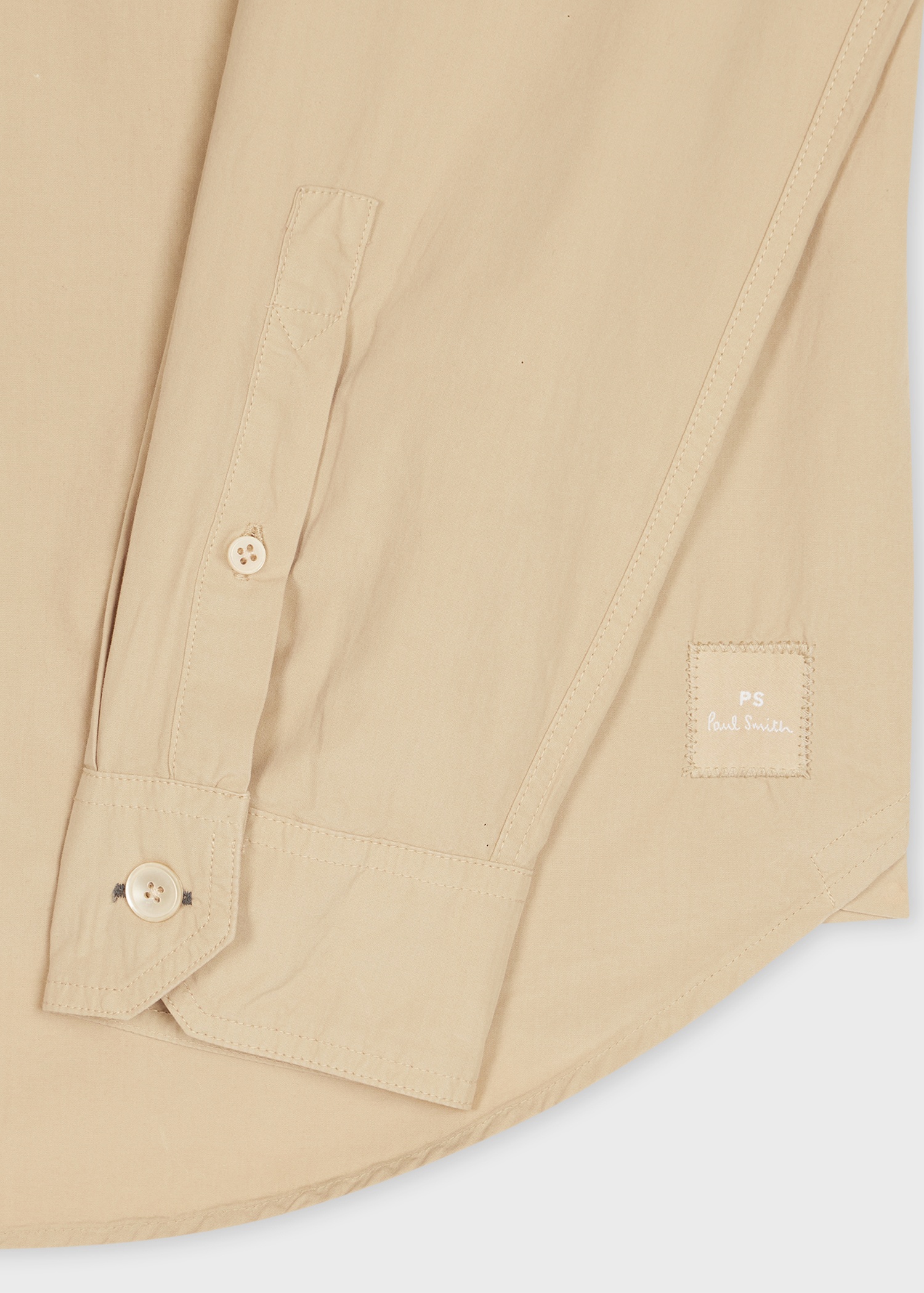 Light Tan Cotton-Poplin Overshirt - 2