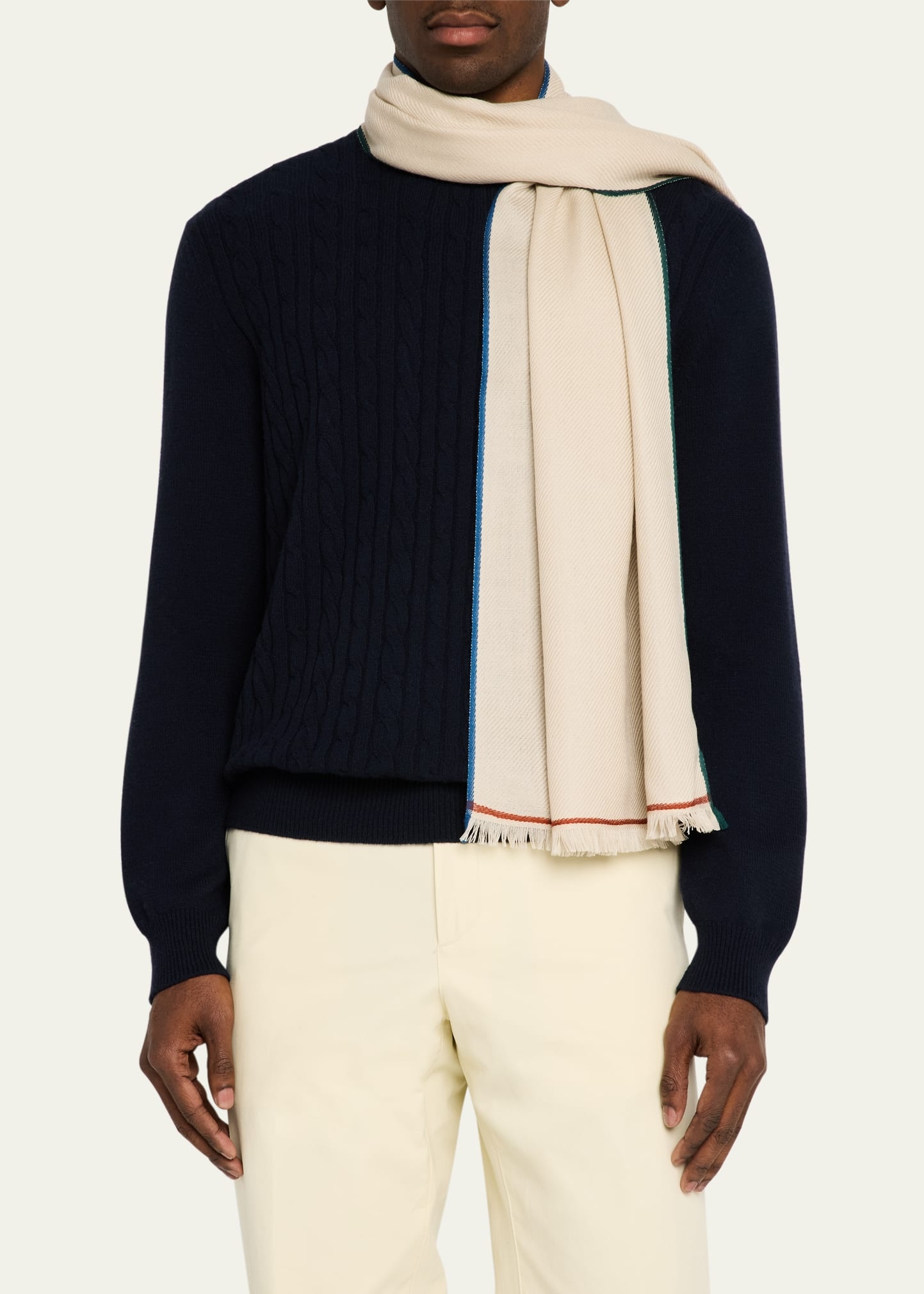 Men's Four In Hand Cashmere Scarf - 3