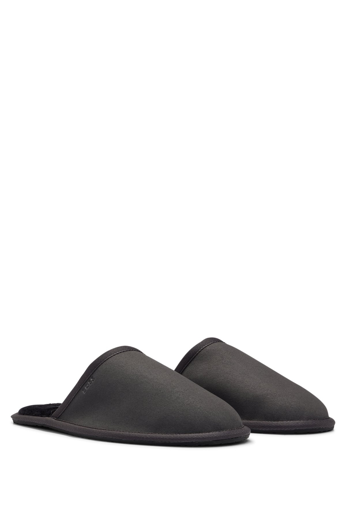 FAUX-SUEDE SLIPPERS WITH RUBBER SOLE - 2
