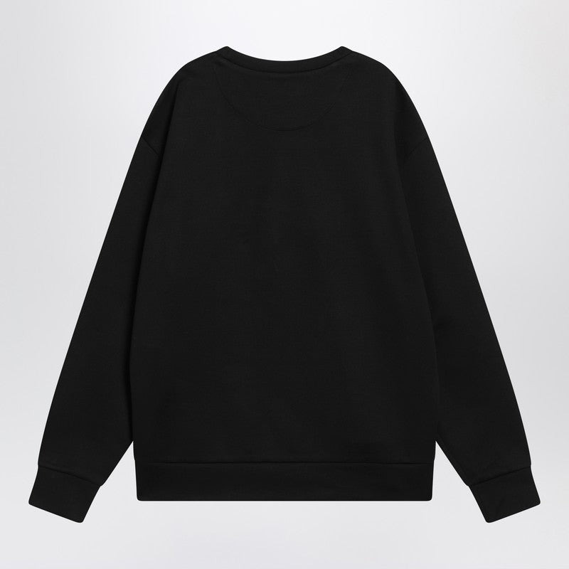 Prada Black Sweatshirt With Triangle Logo Men - 2