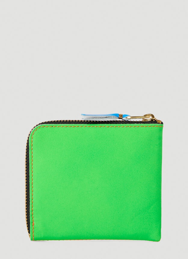 Fluo Zip Wallet in Green - 3