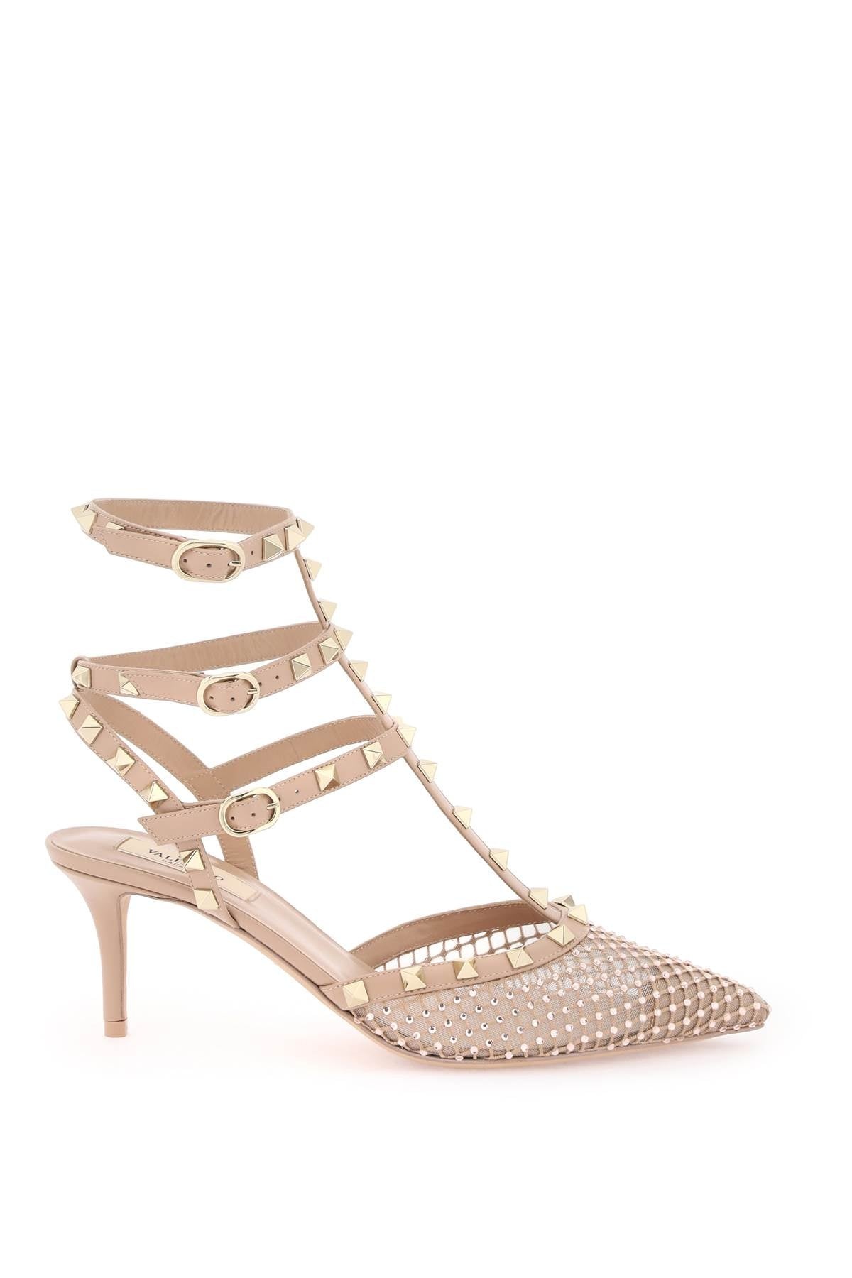 Valentino Garavani Mesh Rockstud Pumps With Crystals Women - 1