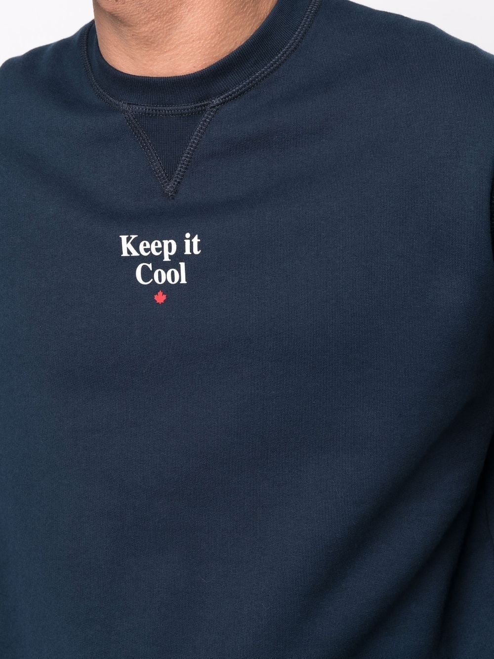 slogan-print crew neck sweatshirt - 5