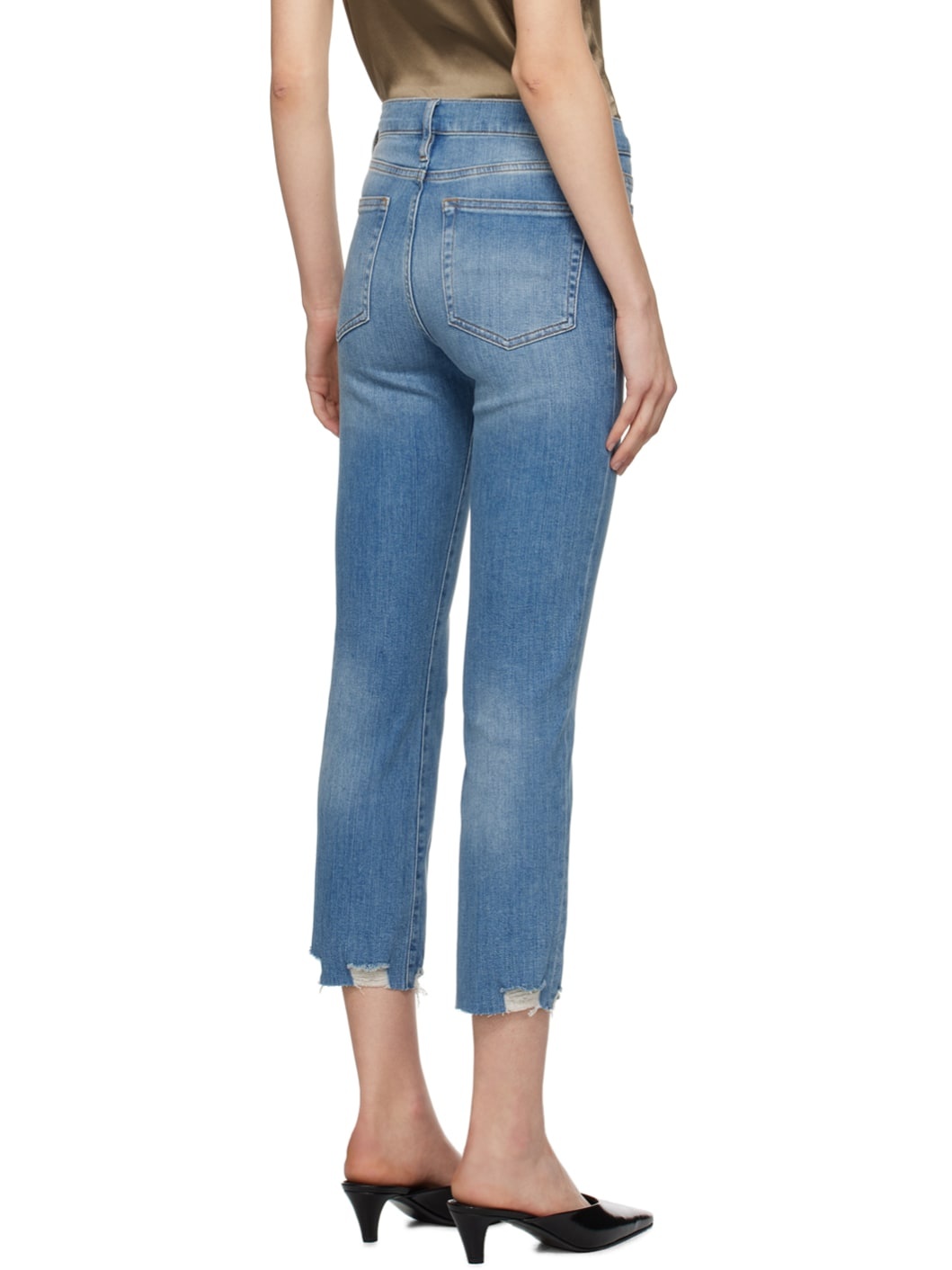 Blue 'Le High Straight' Jeans - 3