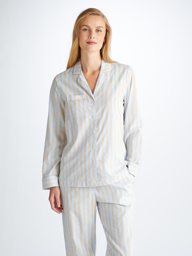 Women's Pajamas Amalfi 20 Cotton Batiste Blue - 5