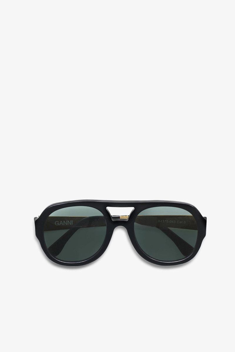 BLACK CHUNKY AVIATOR SUNGLASSES 1