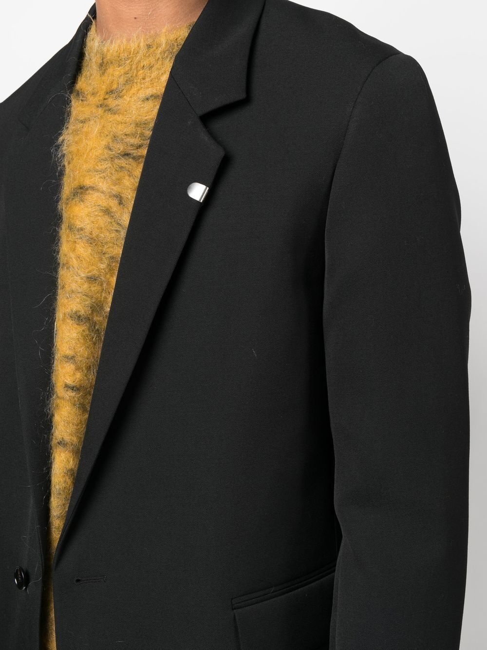 single-breasted wool blazer - 5