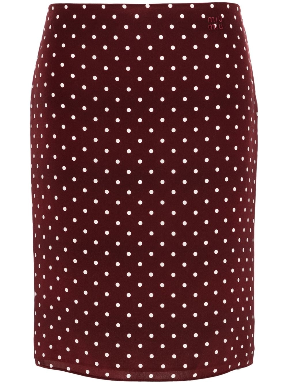 polka dot silk miniskirt - 1