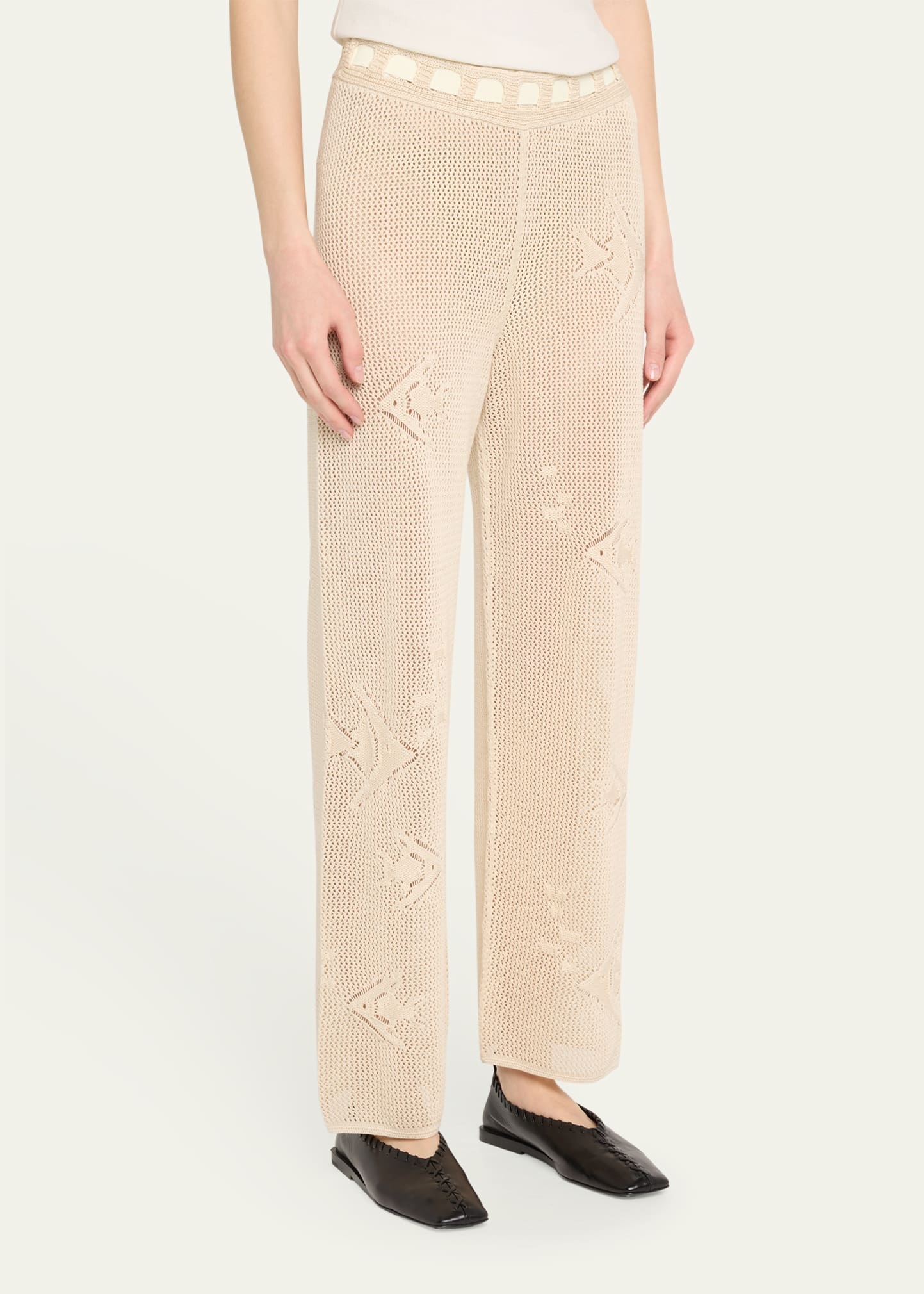 Angel Fish Knit Lace Joggers - 4