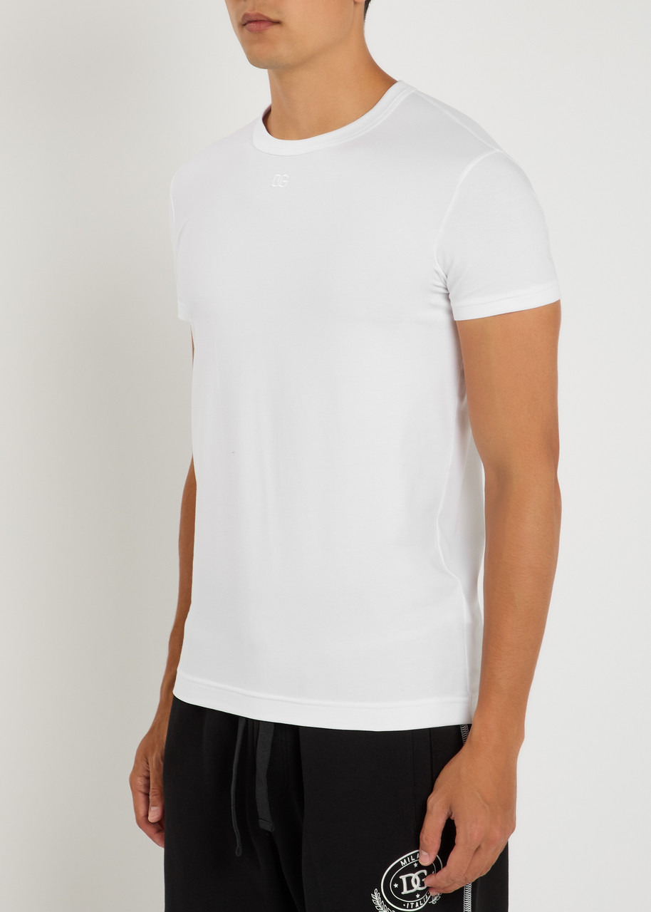 Dolce & Gabbana Logo-embroidered Stretch-cotton T-shirt - 2