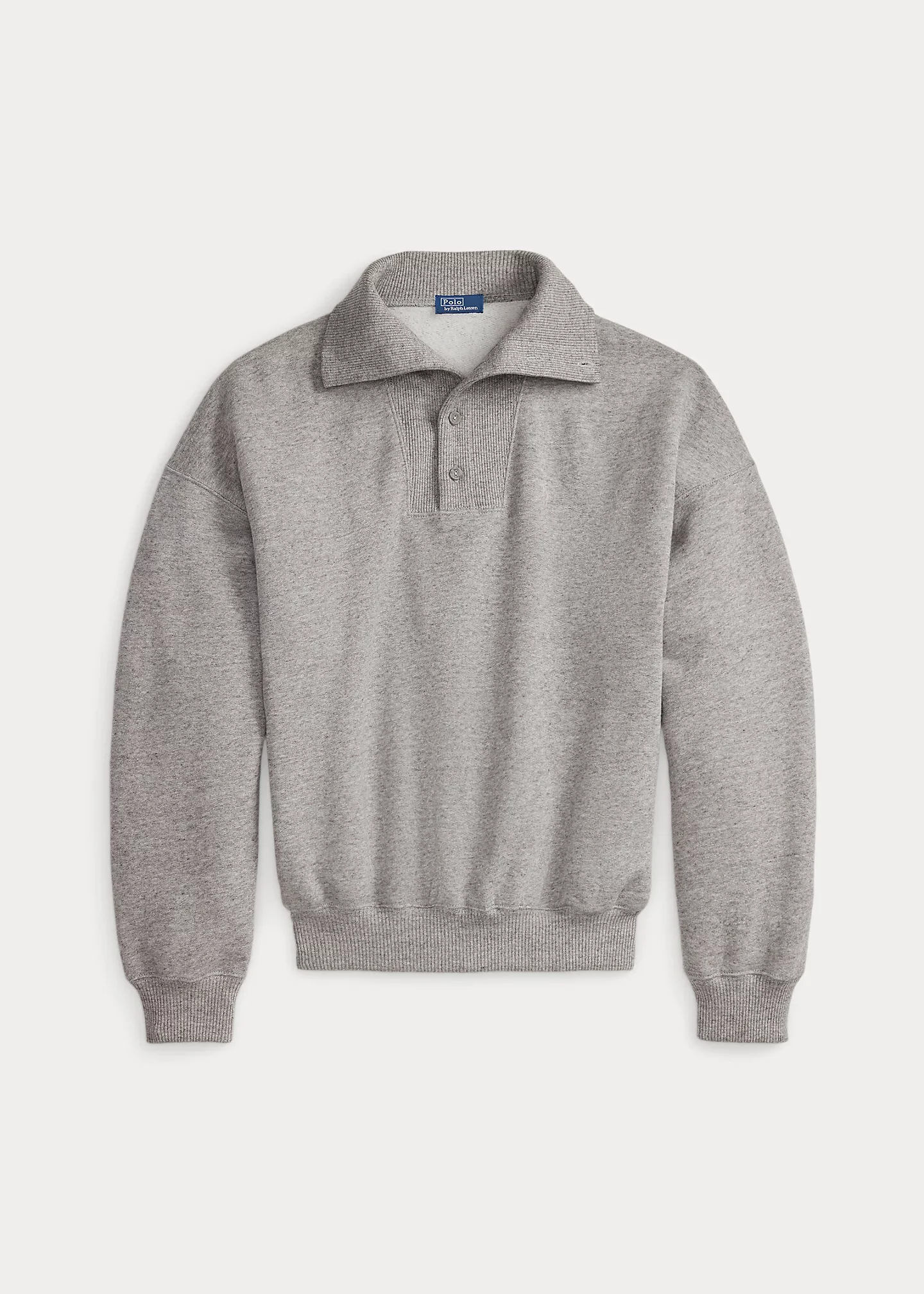 Ribbed-Trim Mockneck Pullover - 1
