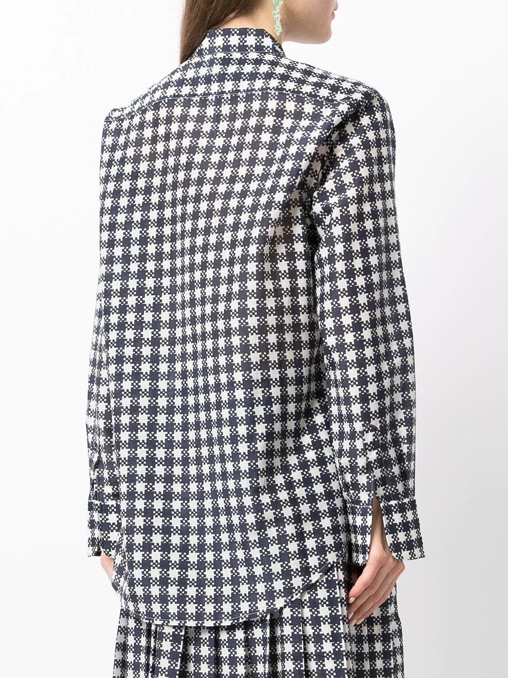 houndstooth buttoned-up shirt - 4