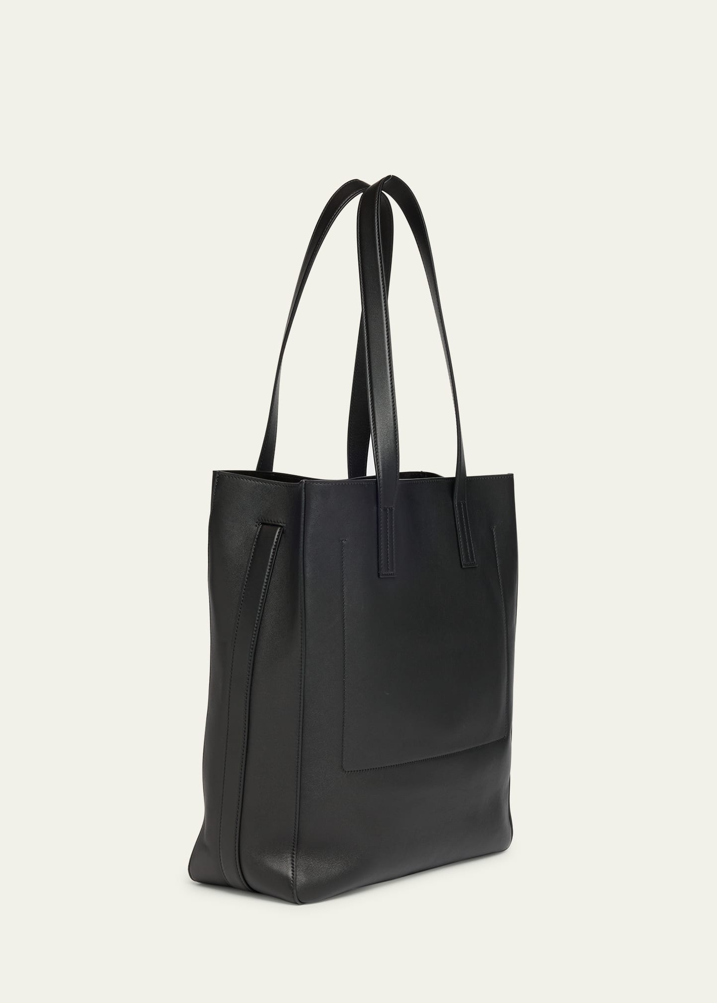 Men's Natural Leather North-South Tote Bag - 3