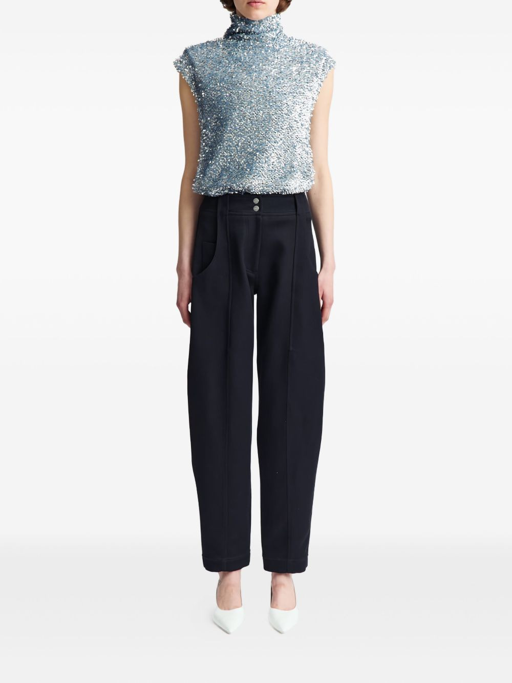 Pola piped-seam pocket tapered trousers - 2