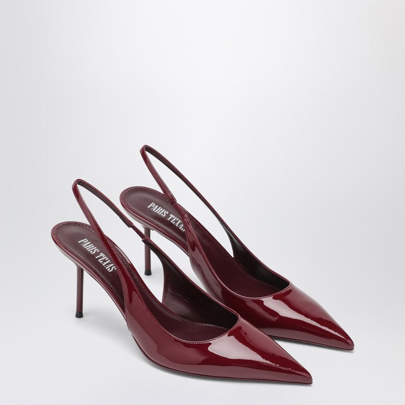 Paris Texas Lidia Slingbacks Rouge Noir In Patent Leather Women - 1