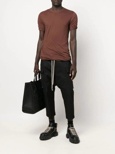 Rick Owens gathered-detail short-sleeved T-shirt outlook