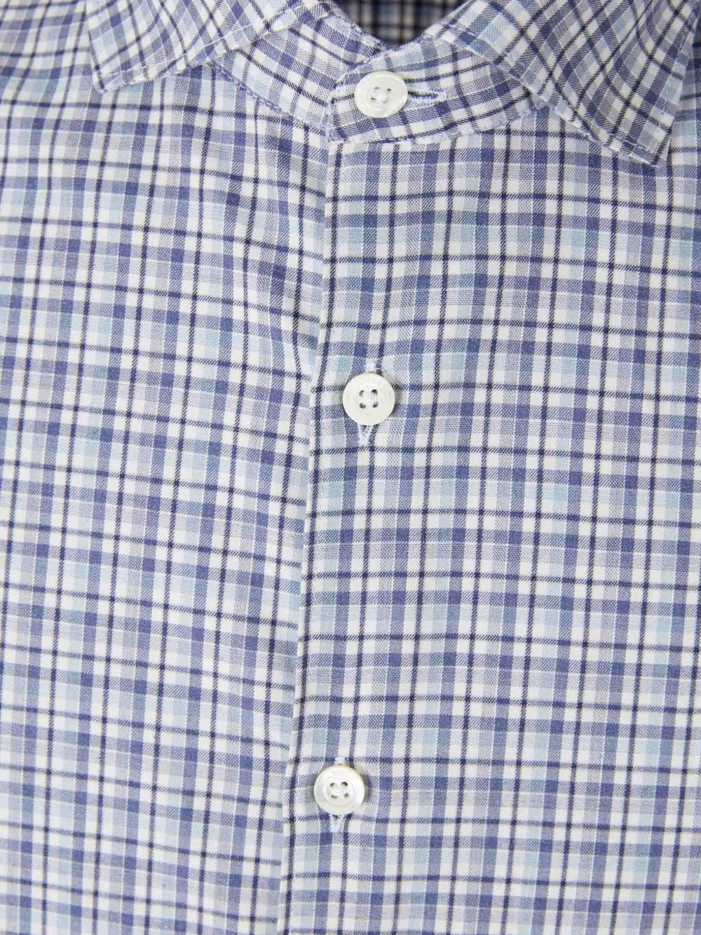 checked button-fastening shirt - 2