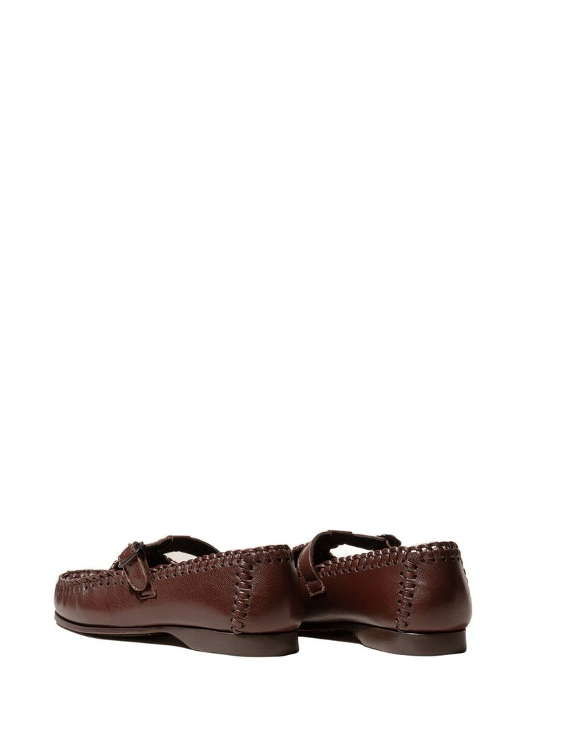 HEREU ALCOVER SUPPLE SHINY Braided T-bar loafers outlook