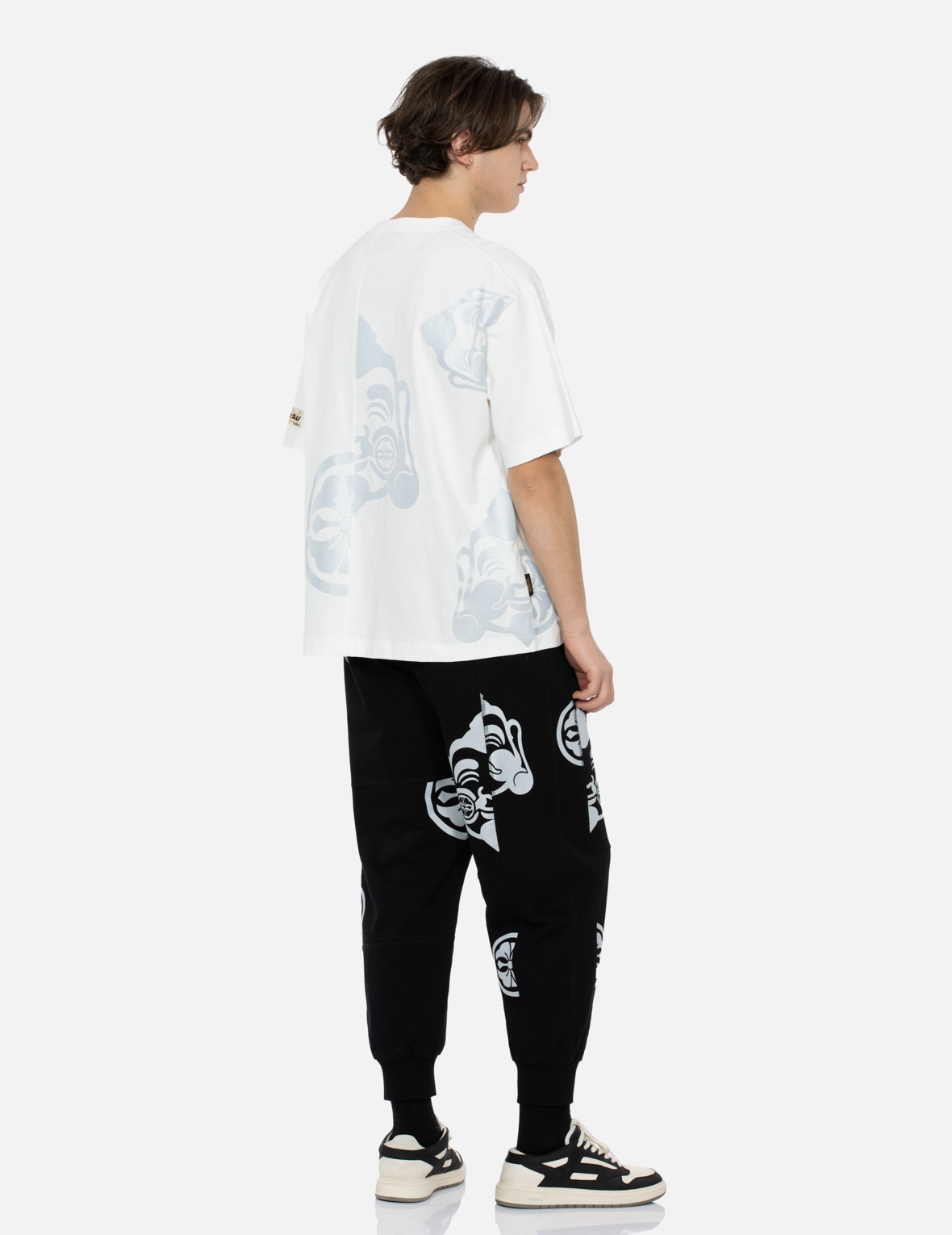 GODHEAD AND KAMON PRINT LOOSE FIT SWEATPANTS - 4