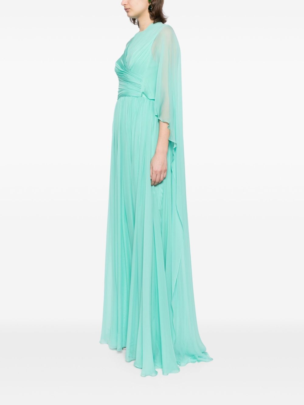 flared chiffon gown - 3