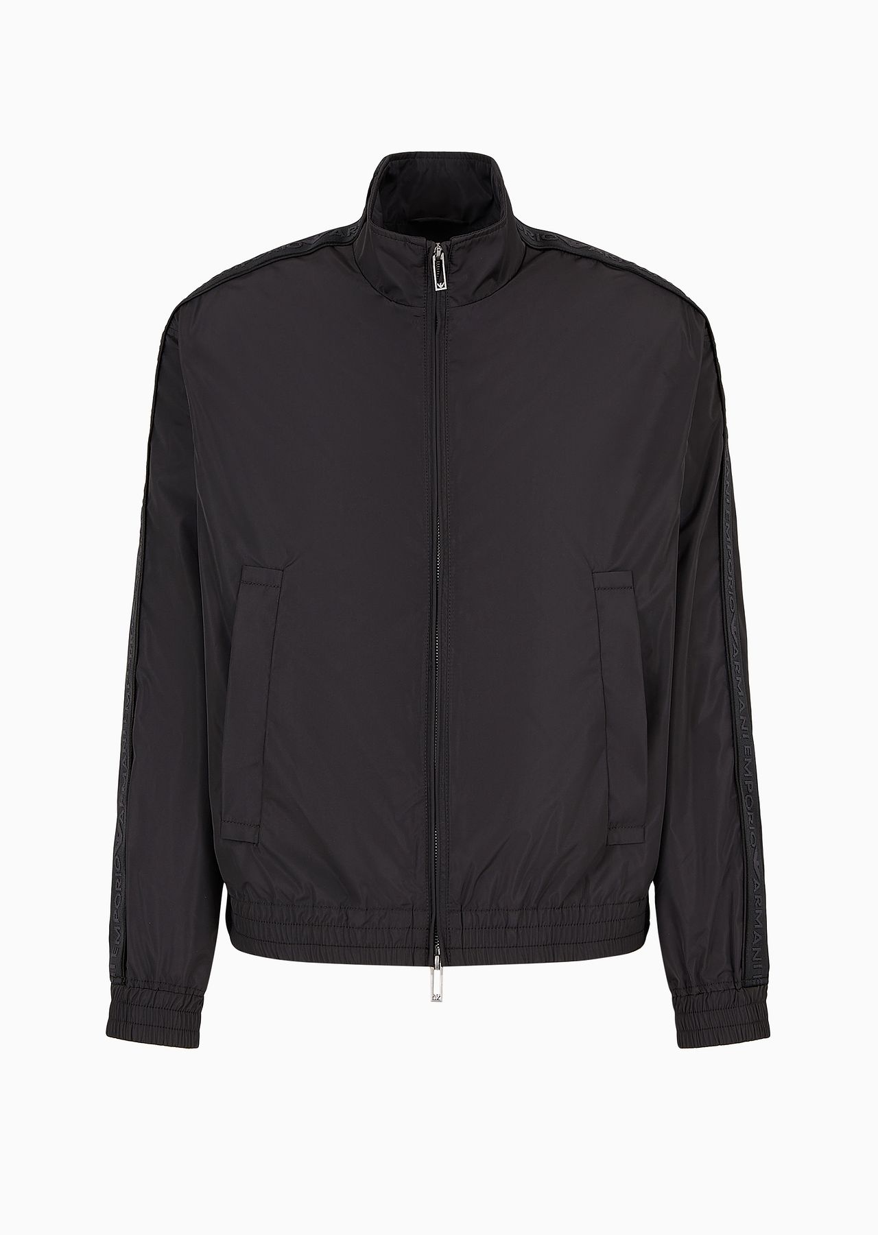 Full-zip blouson in light nylon with logo tape - 1