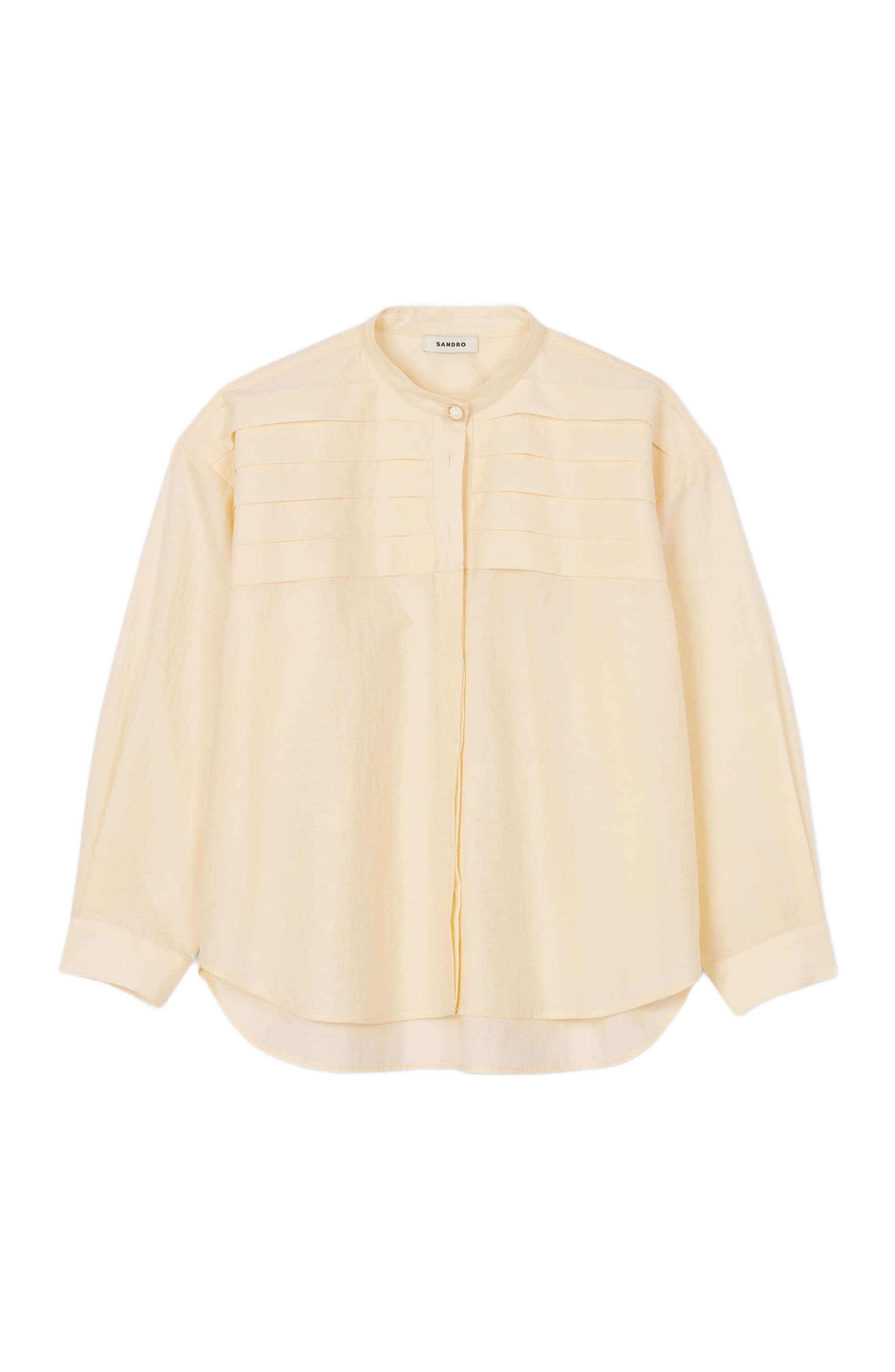 SANDRO Jewellery detail shirt in Ecru at Nordstrom - 5