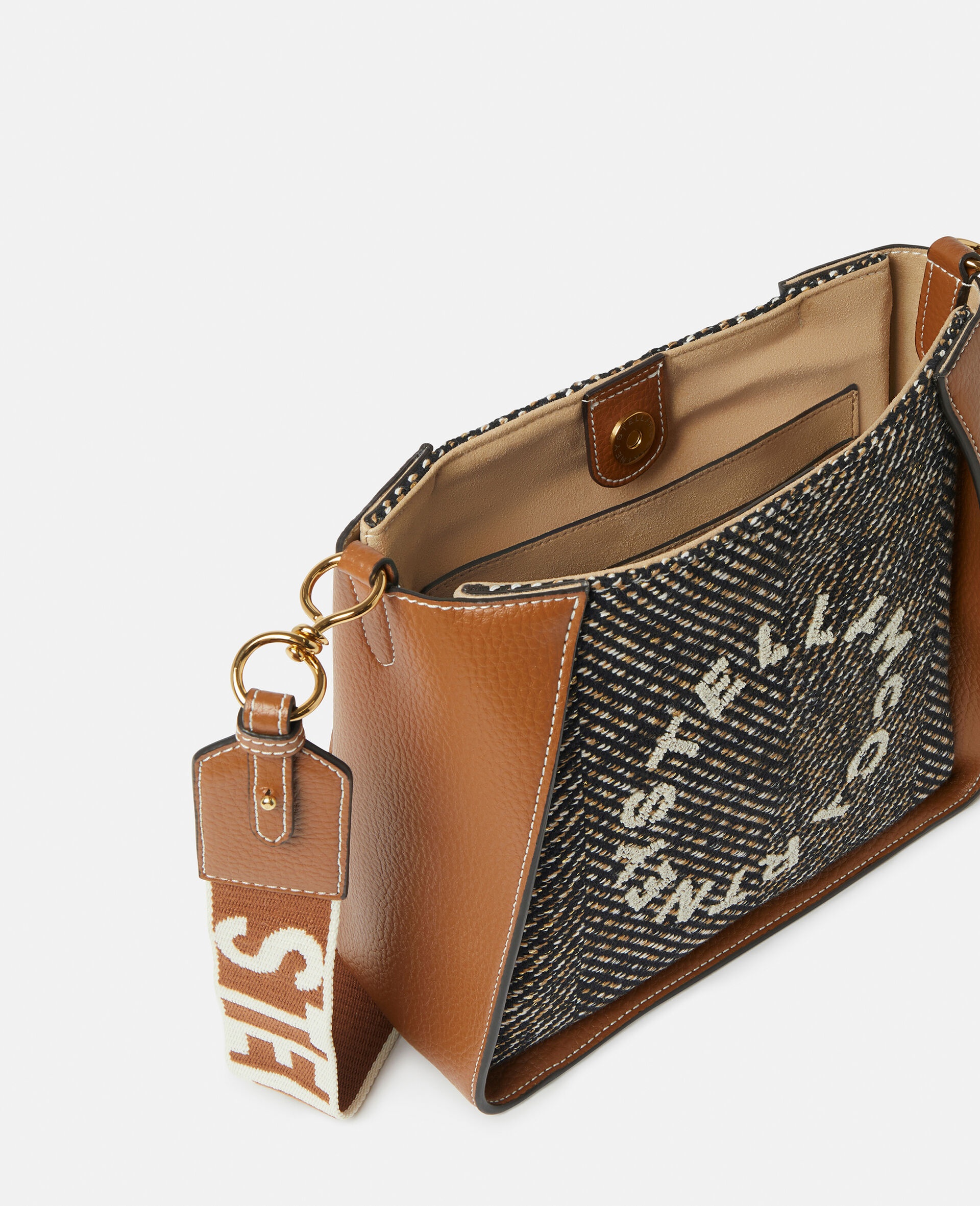 Stella Logo Herringbone Weave Shoulder Bag - 3