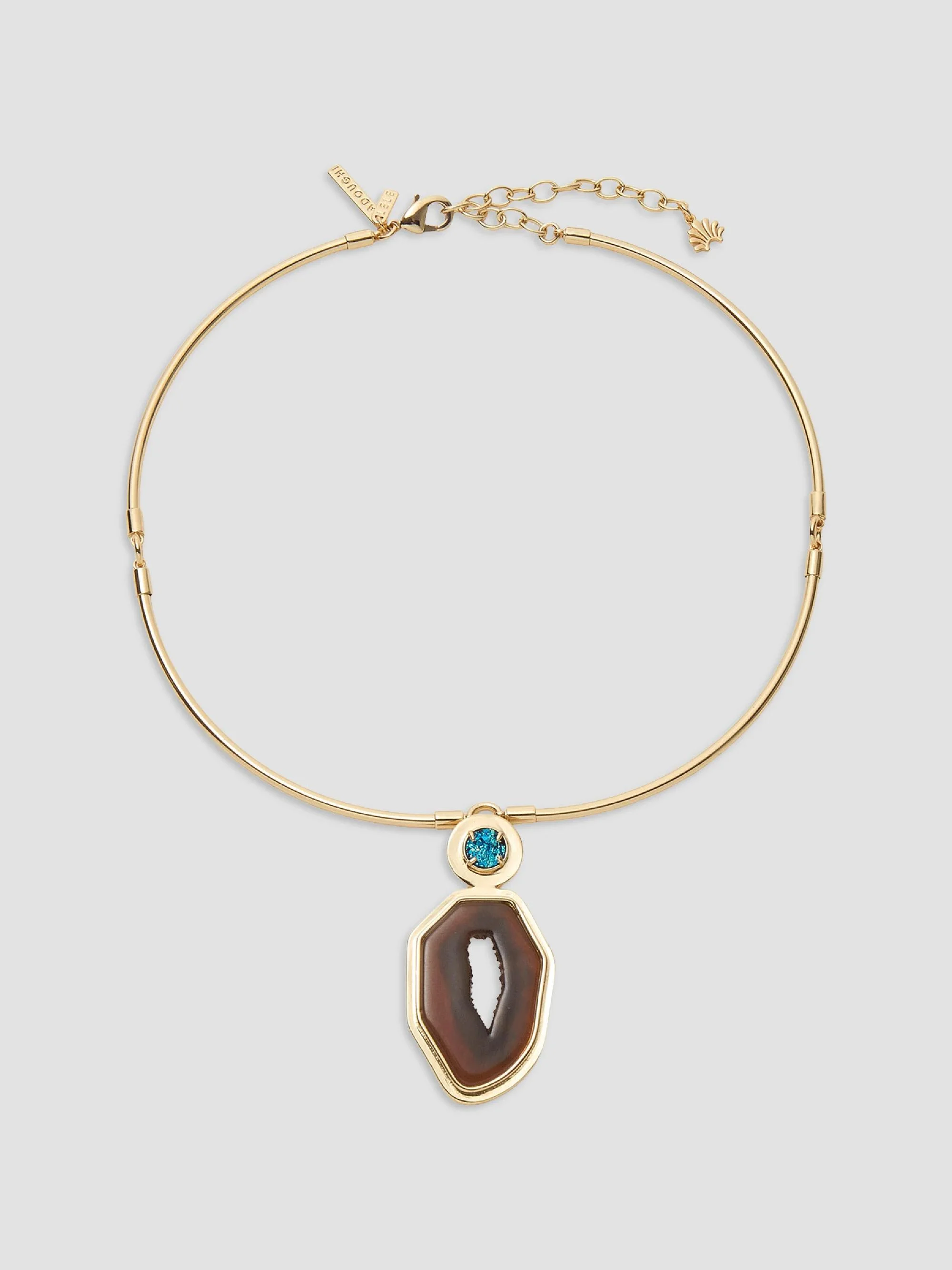Women's Coyote Twilight 14K-Gold-Plated & Resin Pendant Necklace - Coyote - 1