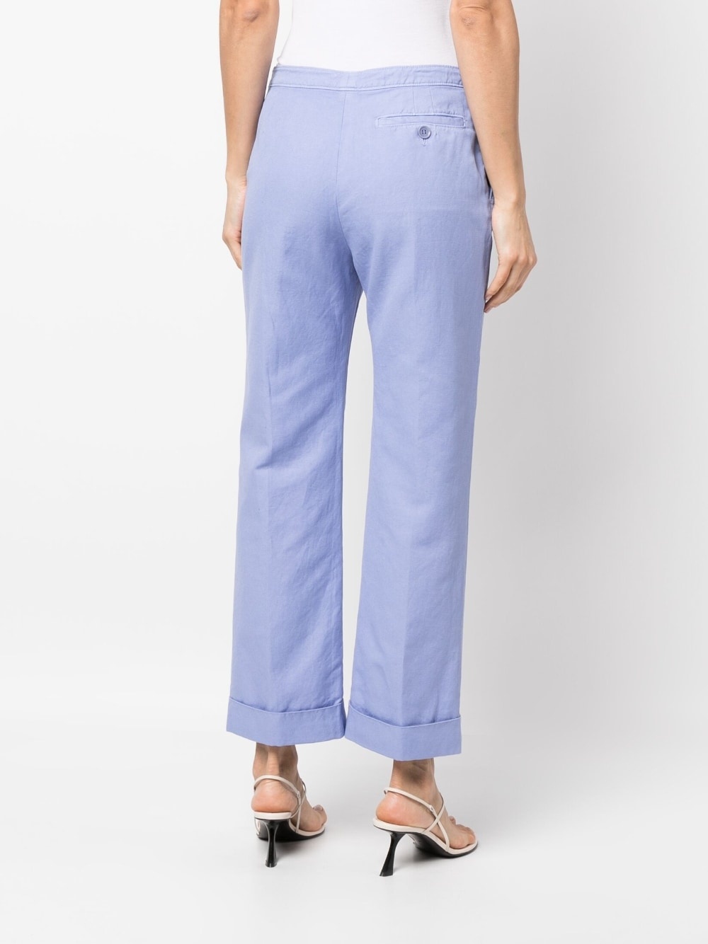 turn-up hem cropped trousers - 4