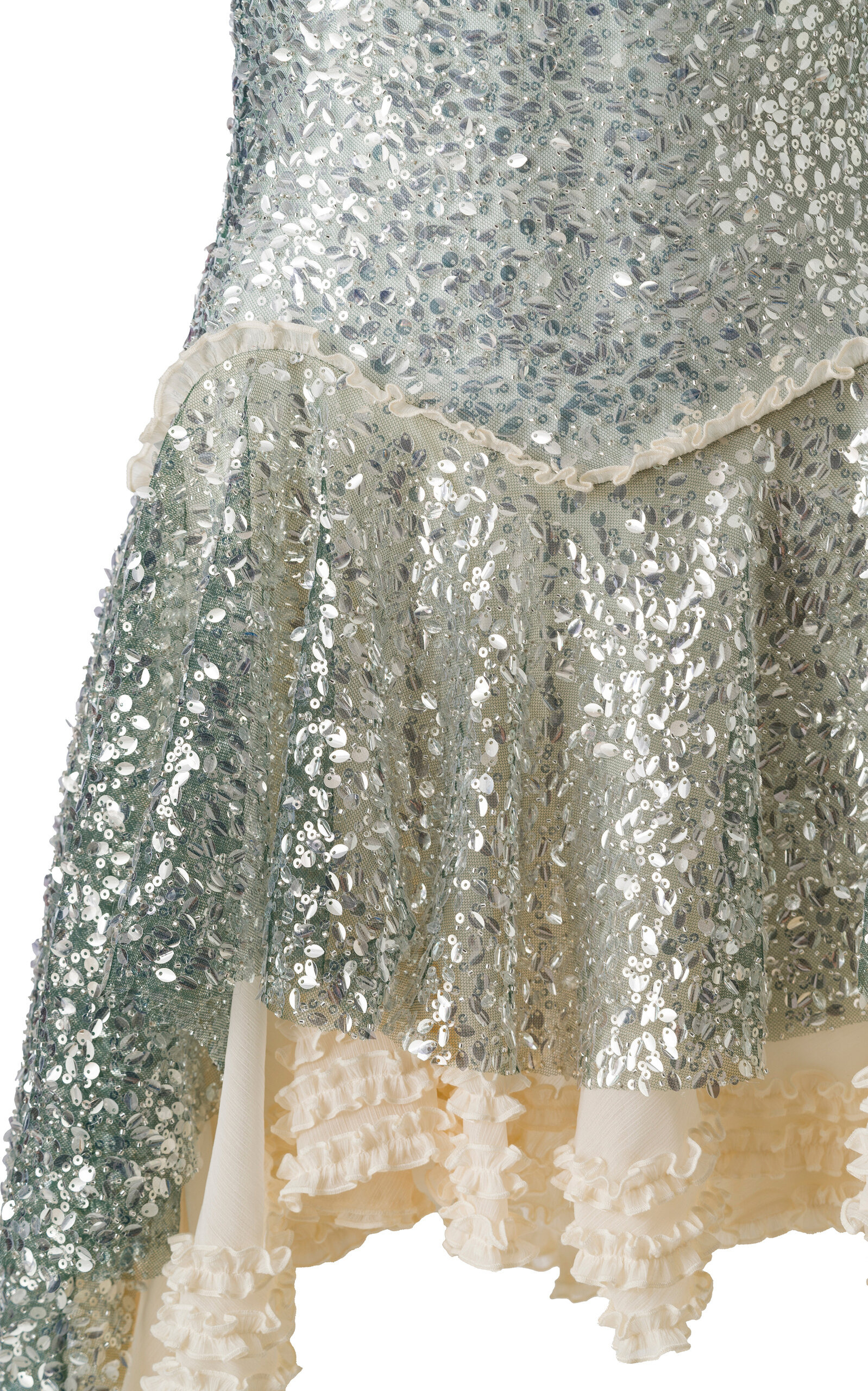 Miley Ruffled Sequined Mini Dress green - 3