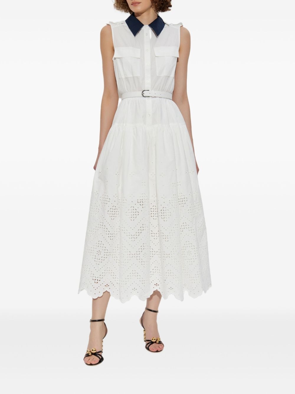 belted midi dress - 3