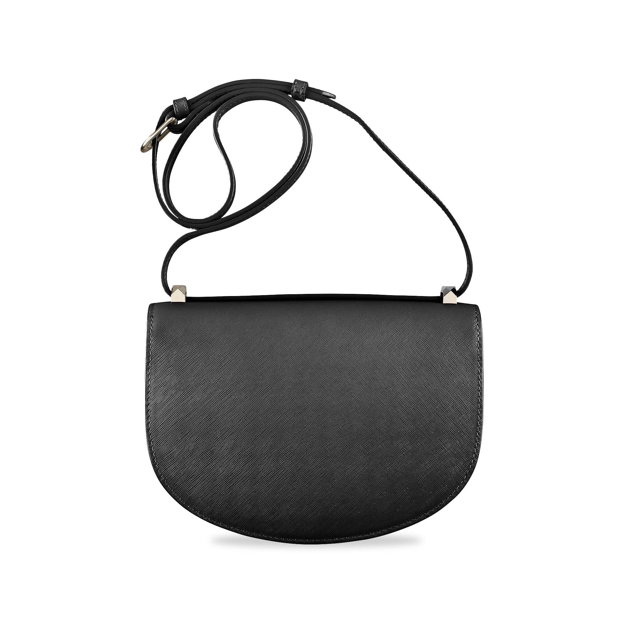 A.P.C. Geneve Leather Shoulder Bag 'Black' - 2