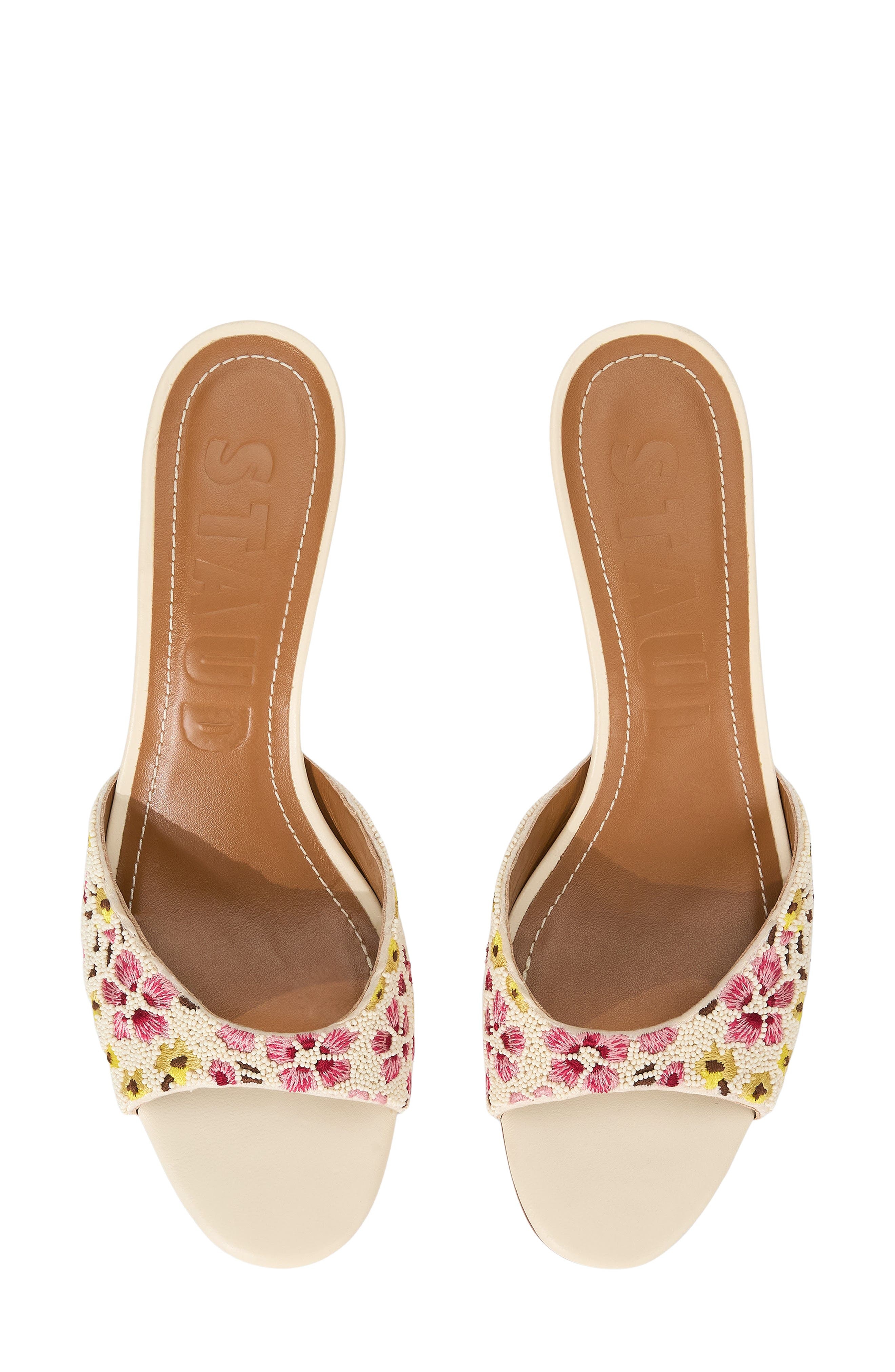STAUD Brigitte Embellished Slide Sandal in Blossom Floral at Nordstrom - 4