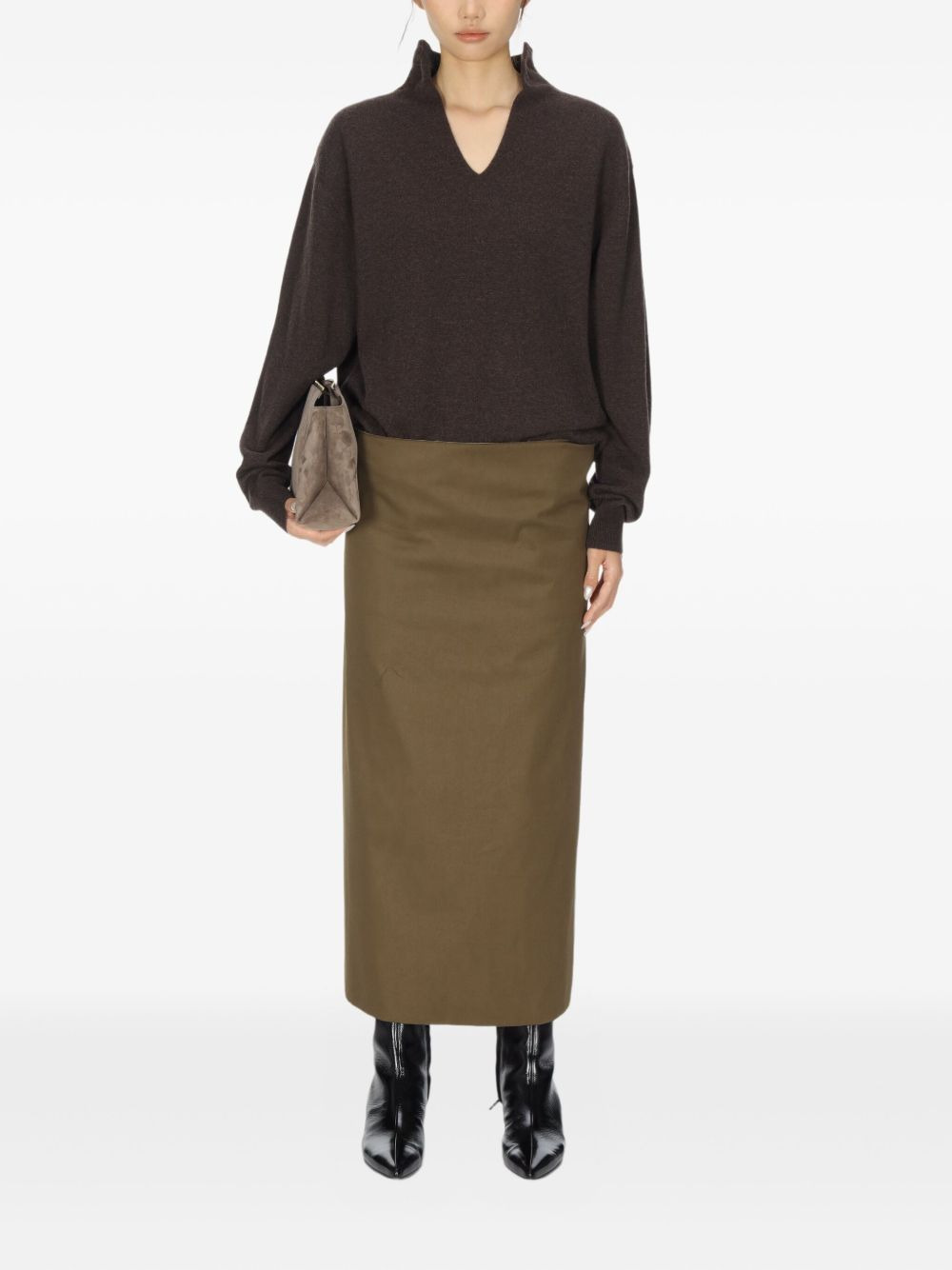 V-neck cashmere sweater - 2
