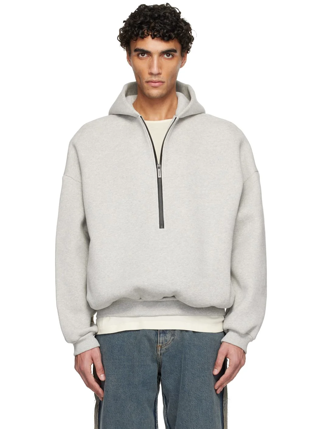 Gray Athletics Half Zip Hoodie - 1
